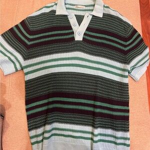 Zara Green, Blue and Black Knit Sweater